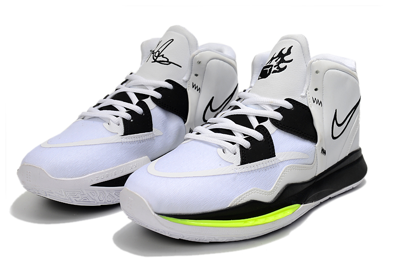 2021 Men Nike Kyrie 8 White Black Green Shoes - Click Image to Close